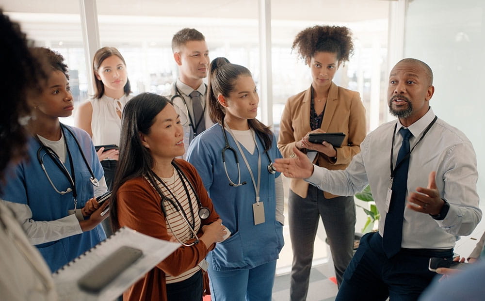 An executive mentors future healthcare providers