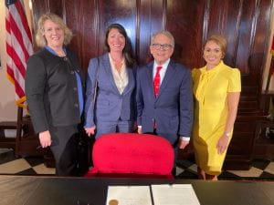 UH nursing with Governor DeWine