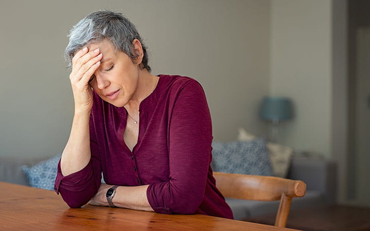 sad older woman