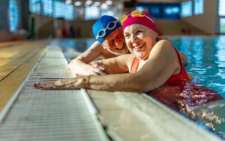 Senior Couple in a Swimming Pool