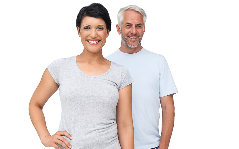 Portrait of a happy fit couple standing