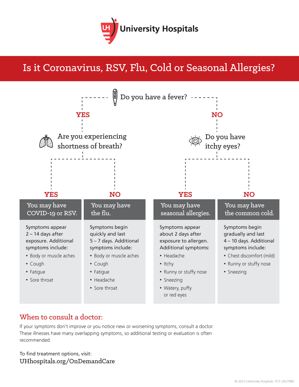 Infographic: Is it Coronavirus, RSV, Flu, Cold or Seasonal Allergies?