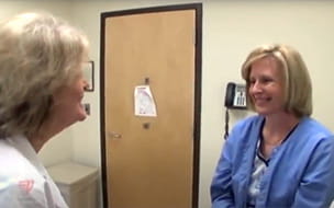 A follow-up exam for Amy Haslage