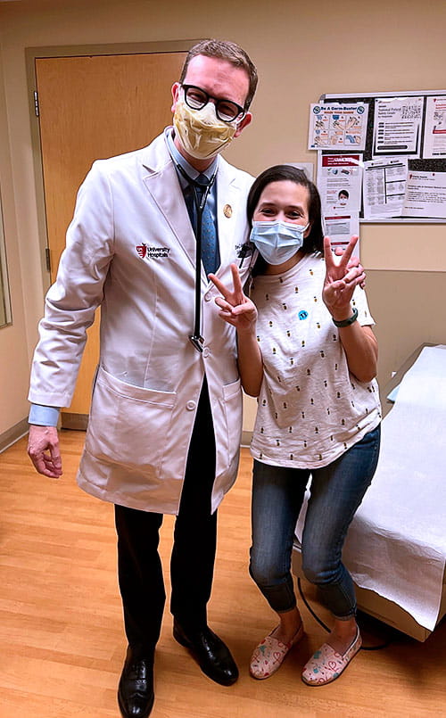 Carmen Darien with Dr. Eiran Gorodeski