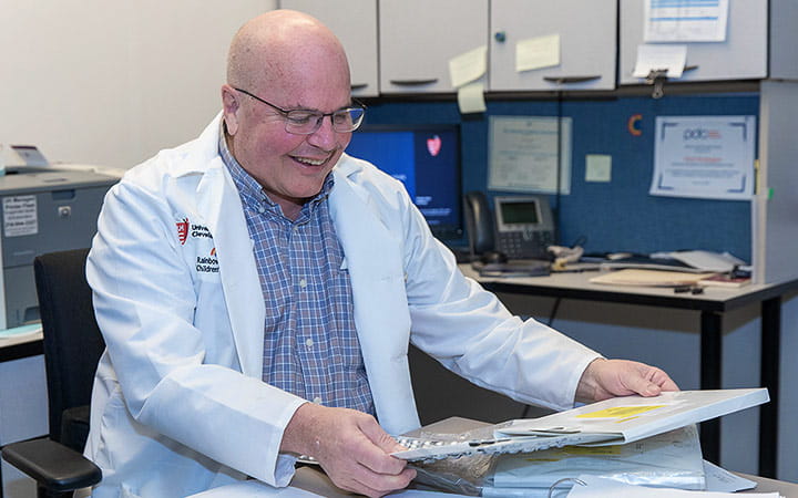 Paul McGuigan, BSN, RN, CDCES at work at UH Rainbow Babies & Children’s Hospital