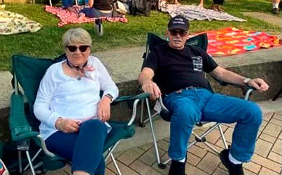 Christine Ash and her husband