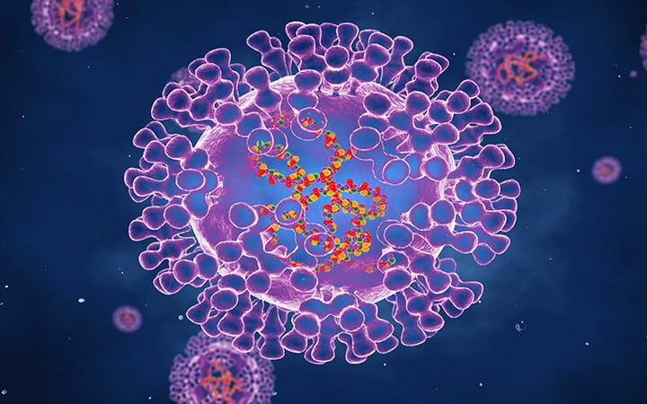 Monkeypox virus illustration