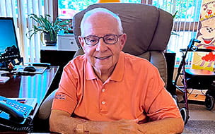 Father Fred in his office