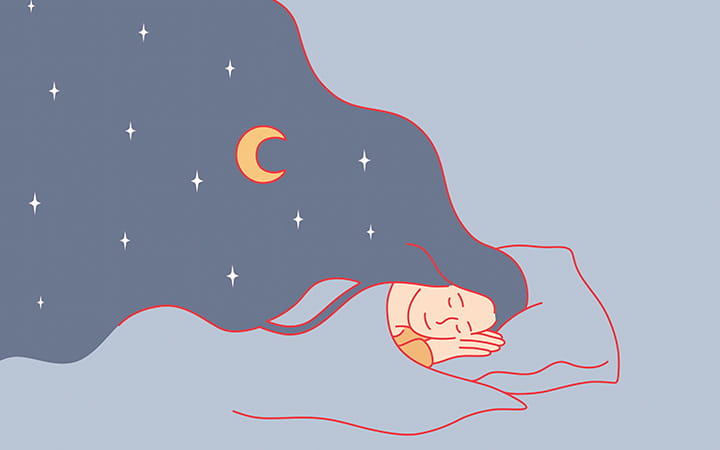 Woman sleeping soundly
