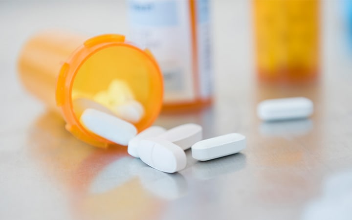 Pills in prescription bottle
