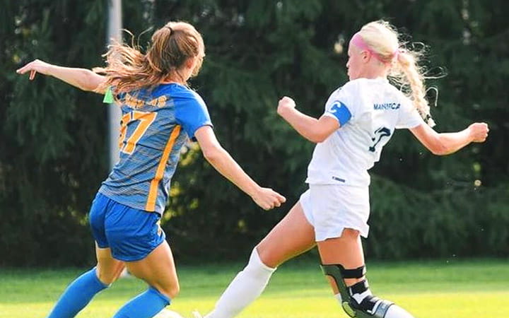 Ellie Taliak on the soccer field