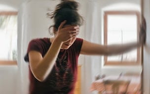 Woman feeling dizzy