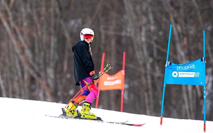 Grace Sheets pauses on the slopes