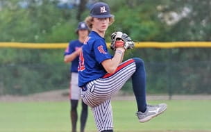 Carson Jackson pitching on the mound