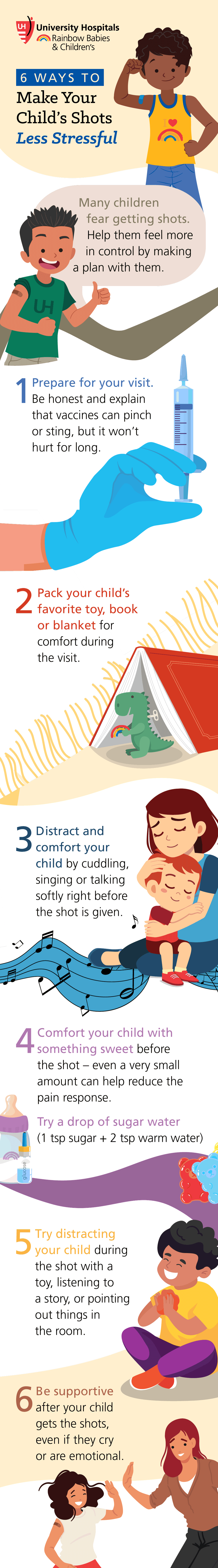 Infographic: 6 Ways to Make Your Child’s Shots Less Stressful