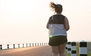 Teen Girl Running Outdoors