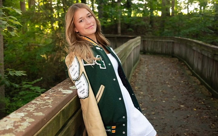 Sports Medicine patient Megan poses outside
