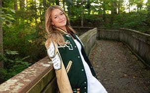 Sports Medicine patient Megan poses outside