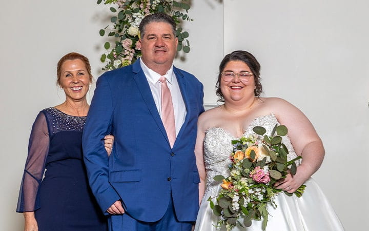 Steve McDonnell and his wife celebrate their daughter’s wedding