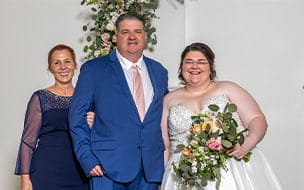 Steve McDonnell and his wife celebrate their daughter’s wedding