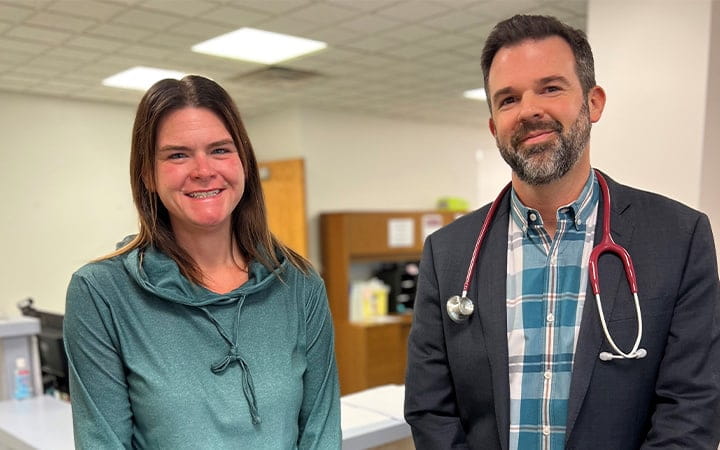 Megan Metz poses with Brian Burtch, MD