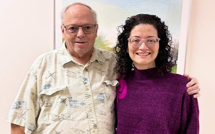 Mark Carlson (left) with Dr. Karem Harth (right)