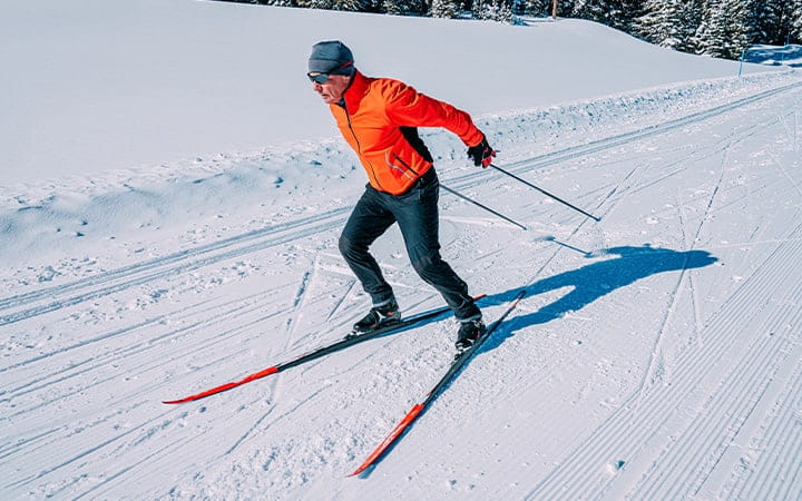 A man skiing