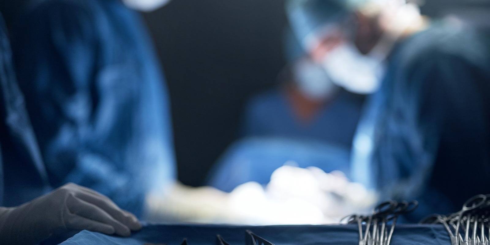 Surgical table in OR illustration