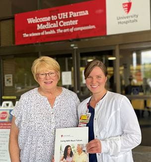 Patient Chris Rand and Parma nurse navigator, Elizabeth Prahst