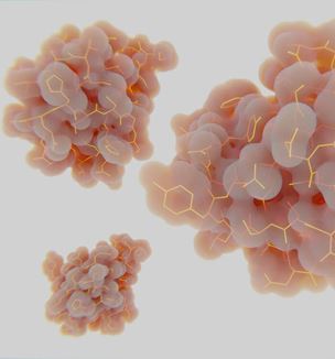 Insulin molecules illustration