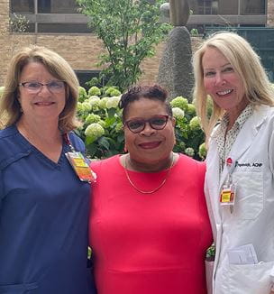 Post ICU Recovery clinic patient and nurses