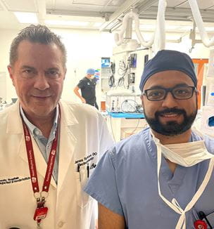James Ramicone, DO and Shashank Jain, MD at EP Lab UH Parma
