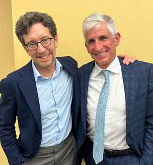 Jonathan Stamler, MD and Dan Simon, MD at Dinner with Doc recognition dinner 2024