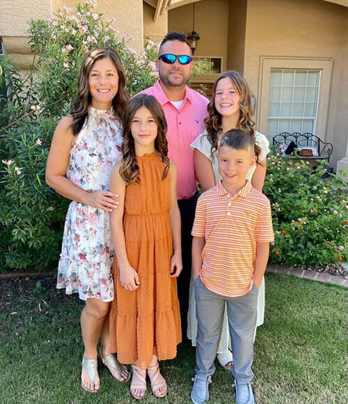 UH patient Brian Pentsa and family.