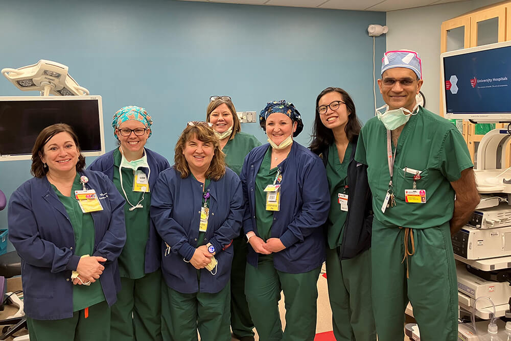 Amitabh Goel, MD with surgical staff