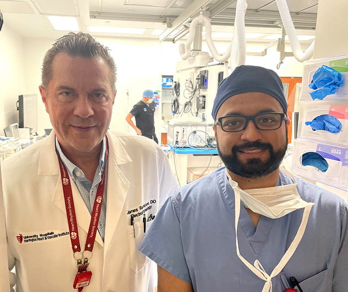 James Ramicone, DO and Shashank Jain, MD at EP Lab UH Parma