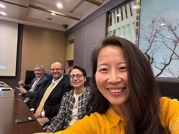 H Neurological Institue physicains during Taipei Medical University Program from left to right, Dr. Bambakidis, Dr. Hoffer, Dr. Amin-Hanjani and Dr. Zhou