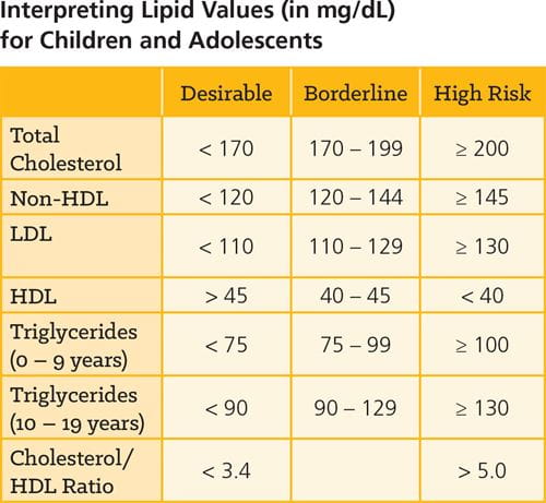 Interpreting Lipid Values