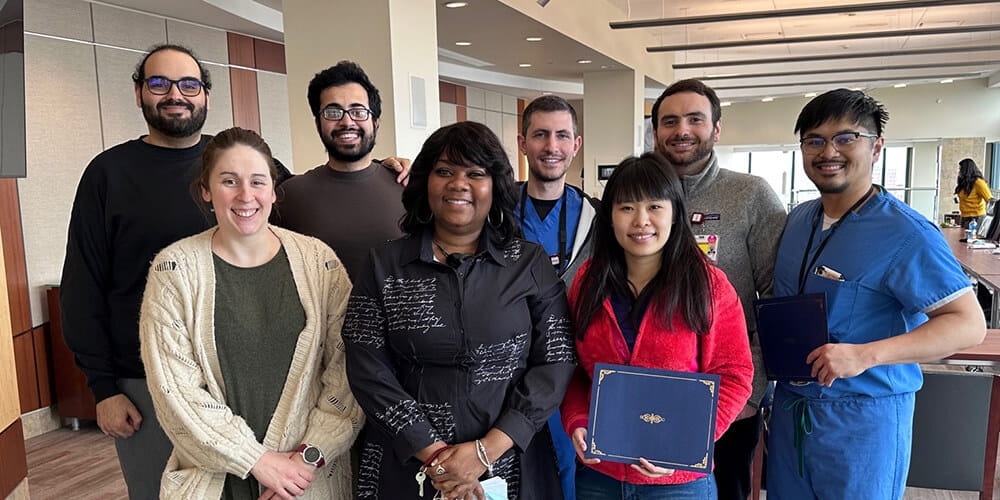 Tamika Cammon, EEG Course Coordinator with course participants, Winter 2023.