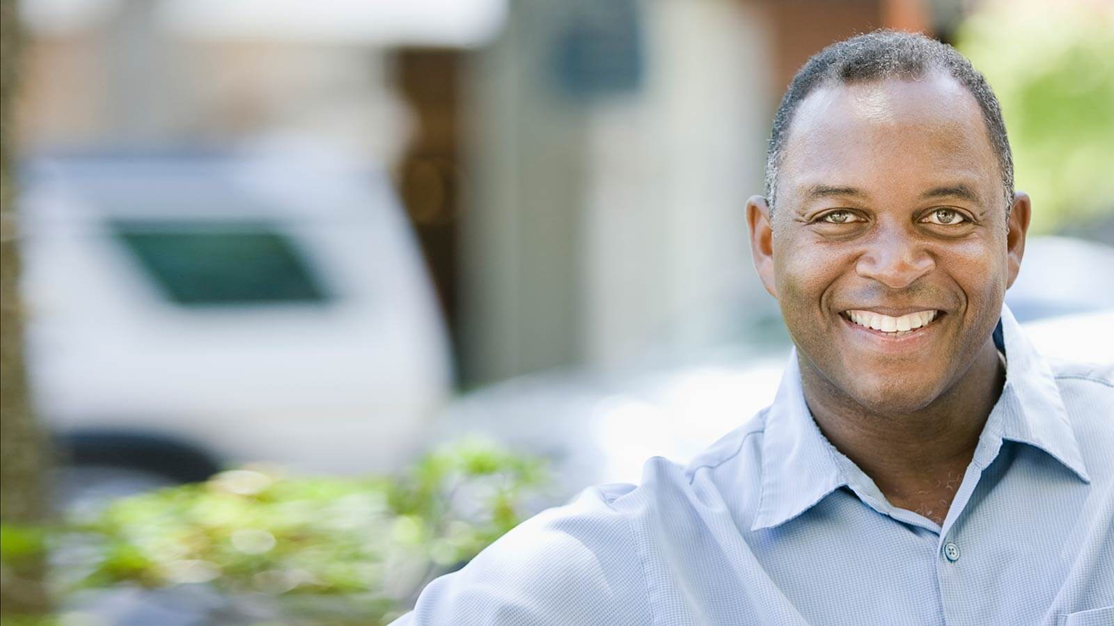 man sitting outdoors