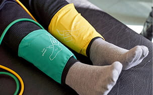 Peripheral artery disease measuring for patient ankle brachial index (ABI) test