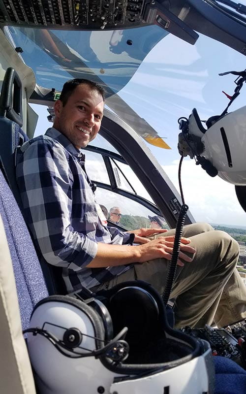 EM resident in heli