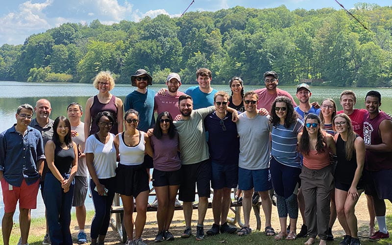 group of residents at wellness retreat