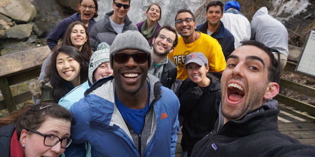 med peds residents at a park