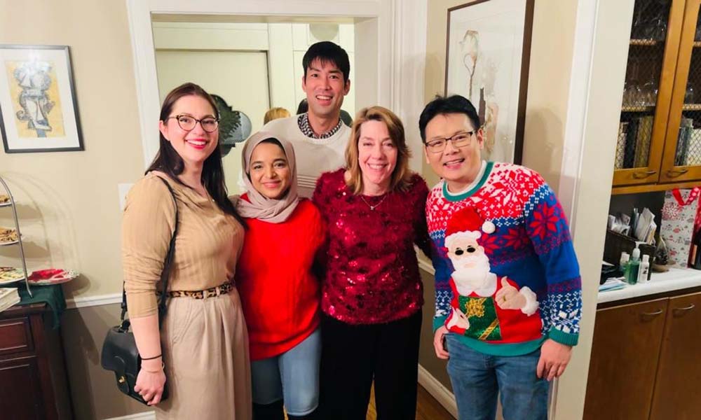 fellows at a party