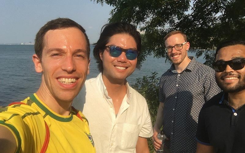 Radiology residents at the lake