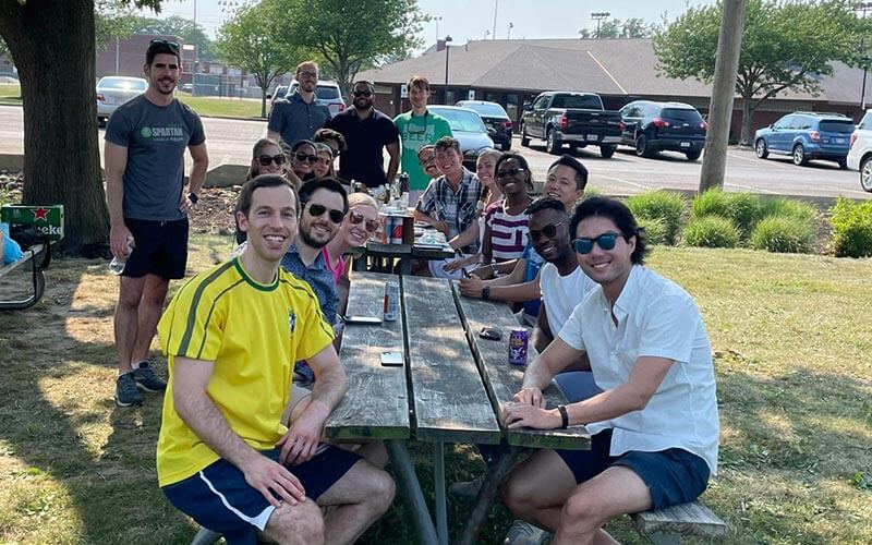 Radiology residents having a picnic