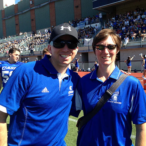 Bradley Kuske, DO and Susannah Briskin, MD on the field