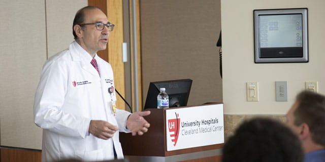 physician giving a lecture