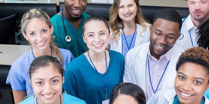 group of medical students